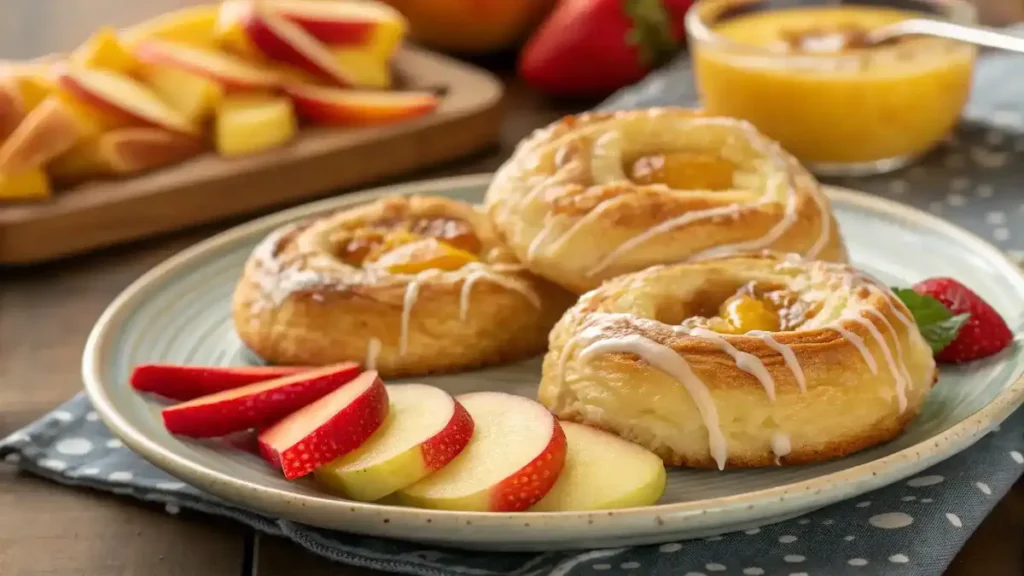 Freshly Baked Crescent Cheese Danishes