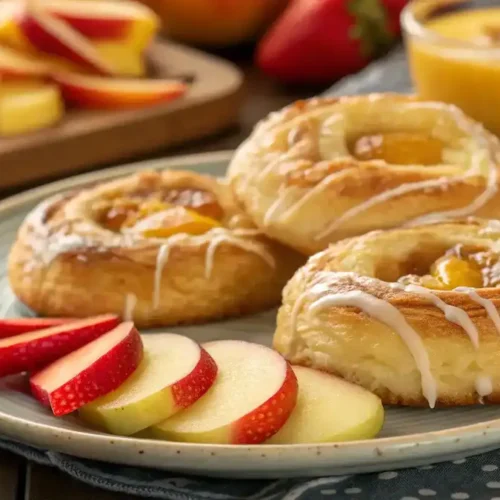 Freshly Baked Crescent Cheese Danishes