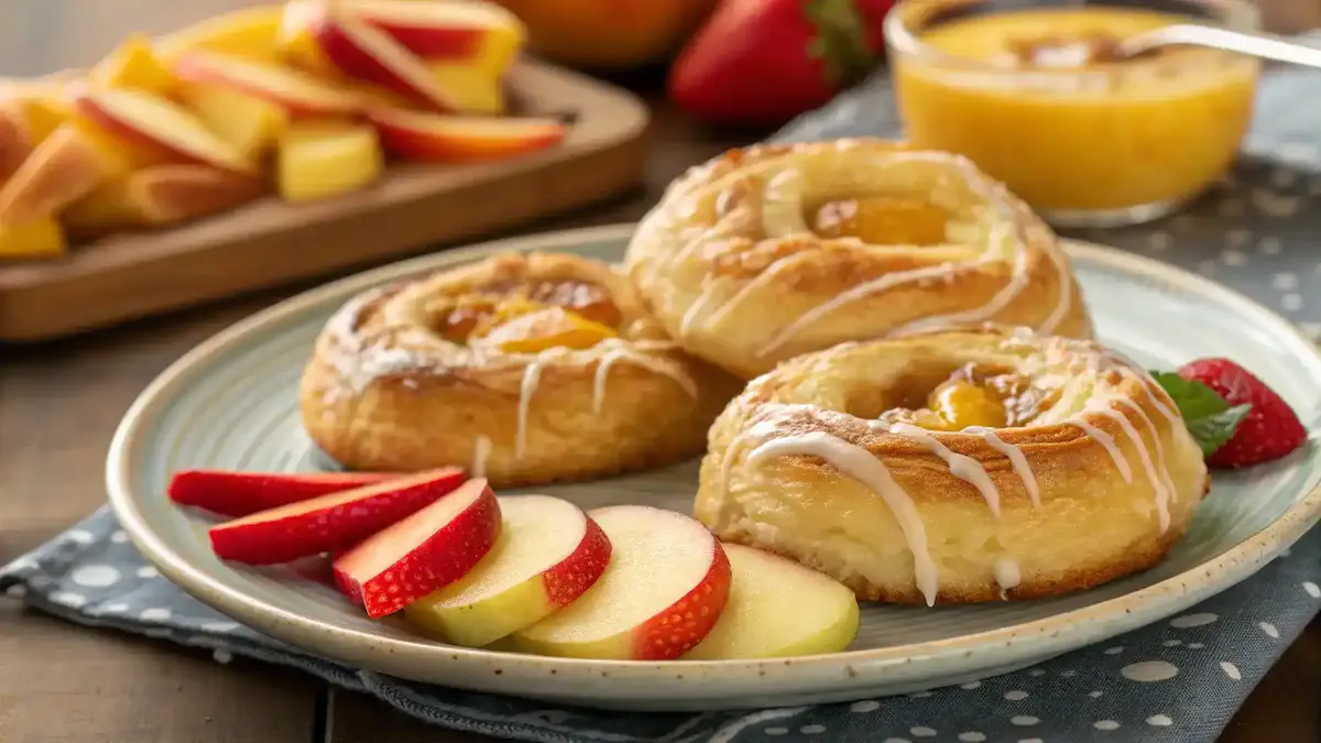 Freshly Baked Crescent Cheese Danishes