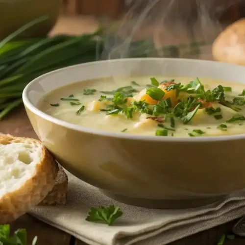 Bowl of Homemade Potato Soup