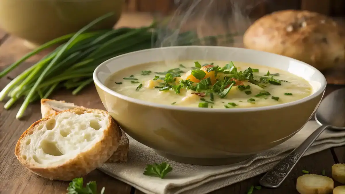 Bowl of Homemade Potato Soup