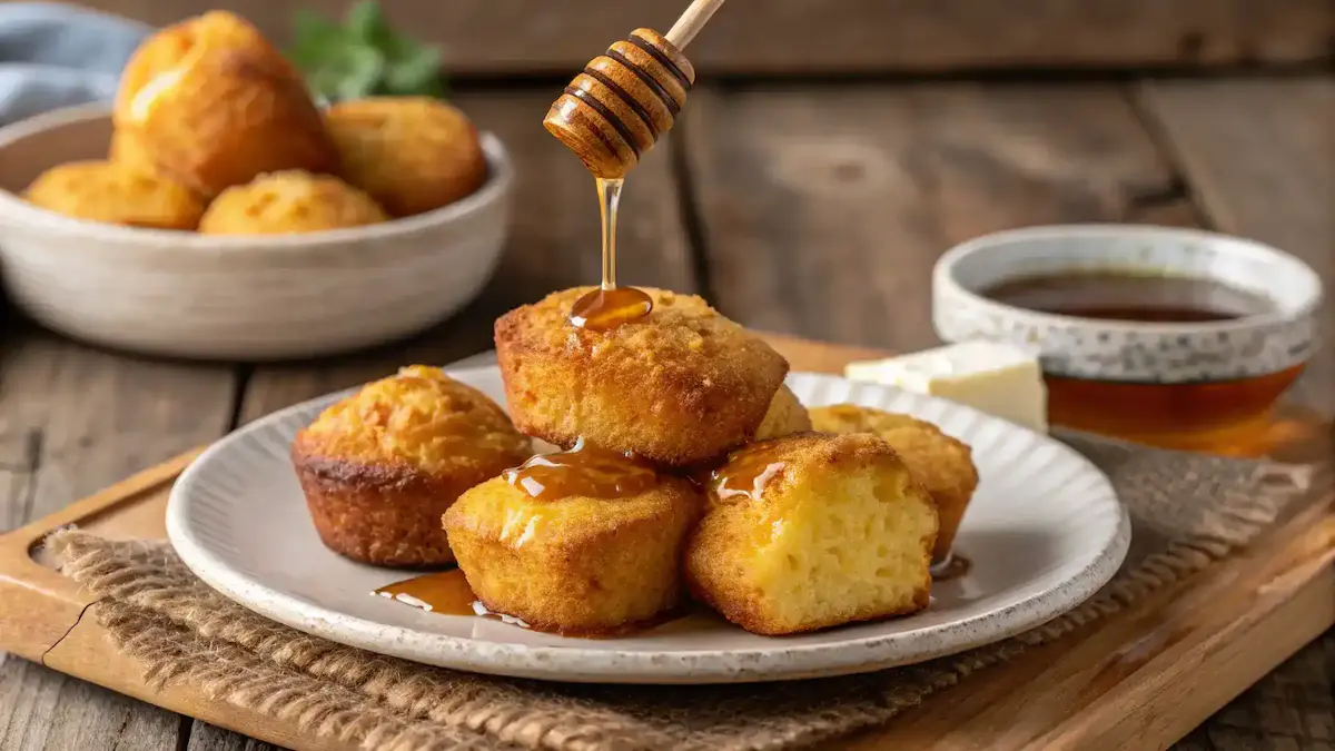 Southern-Style Honey Butter Cornbread Poppers