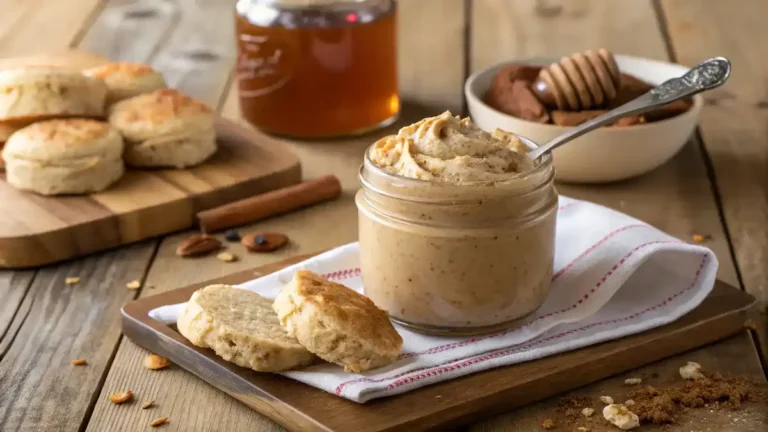 Texas Roadhouse Cinnamon Honey Butter Spread served with biscuits