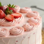 Cake with Strawberry Cream Cheese Frosting