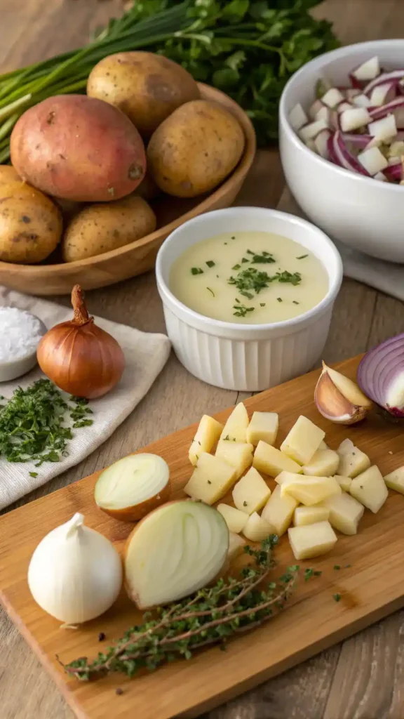 Ingredients for Homemade Potato Soup