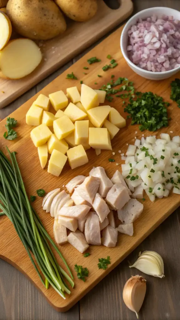 Ingredients for Chicken and Potato Bake