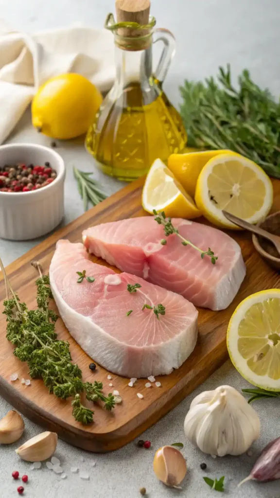 Ingredients for swordfish dish