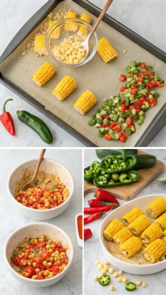 Preparing Spicy Mexican Corn Bites