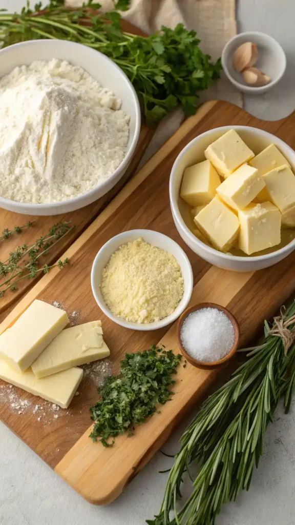 Ingredients for Billion Dollar Buttery Biscuits