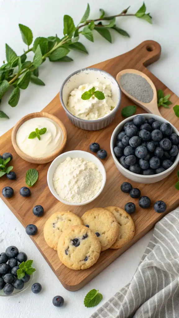 Ingredients for Blueberry Cheesecake Cookies