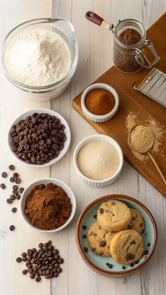 Ingredients for Coffee Cookies