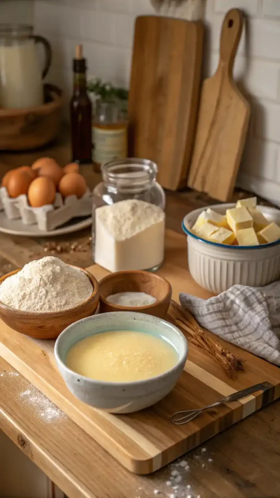 Ingredients for Condensed Milk Bread