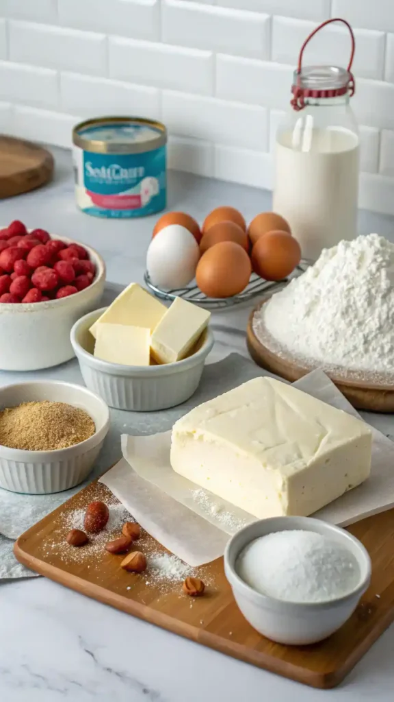 Ingredients for Cream Cheese Cake