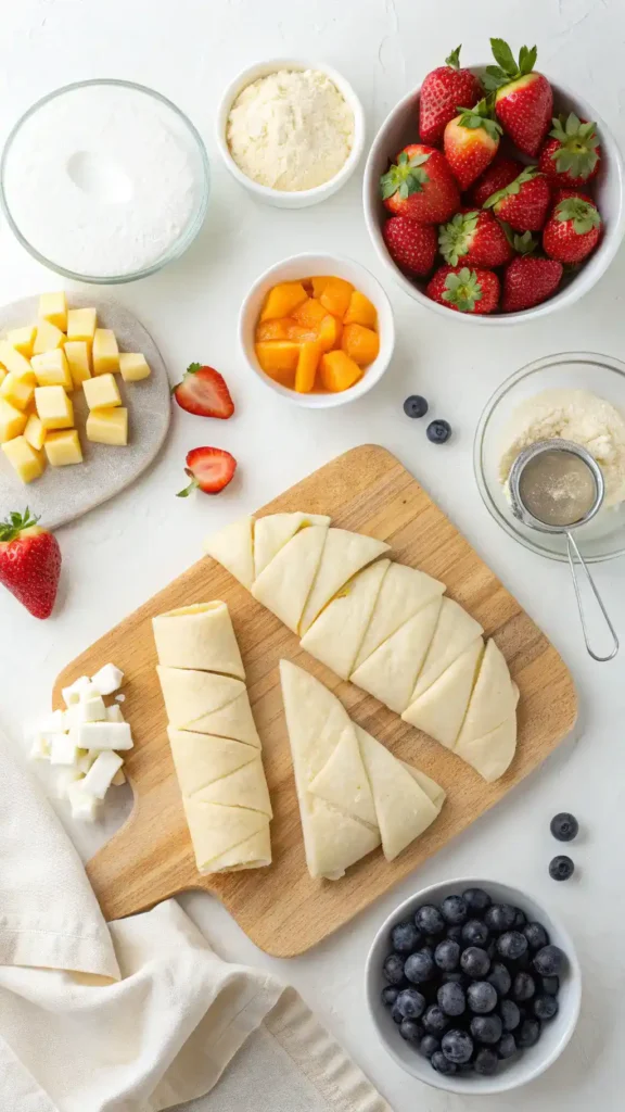 Ingredients for Crescent Cheese Danishes