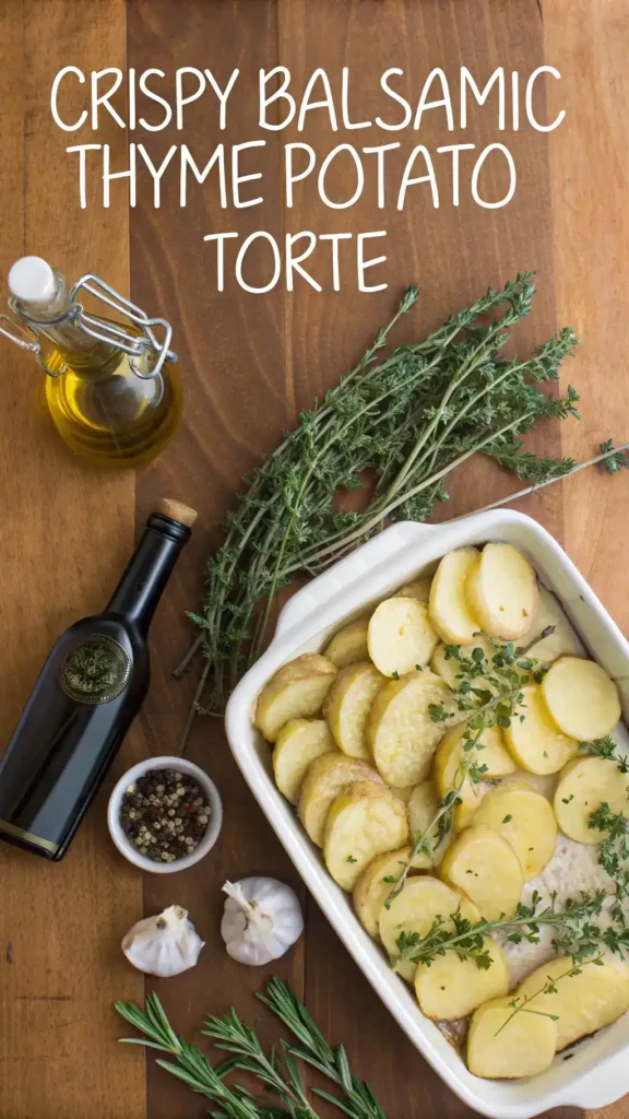 Ingredients for Crispy Balsamic-Thyme Potato Torte