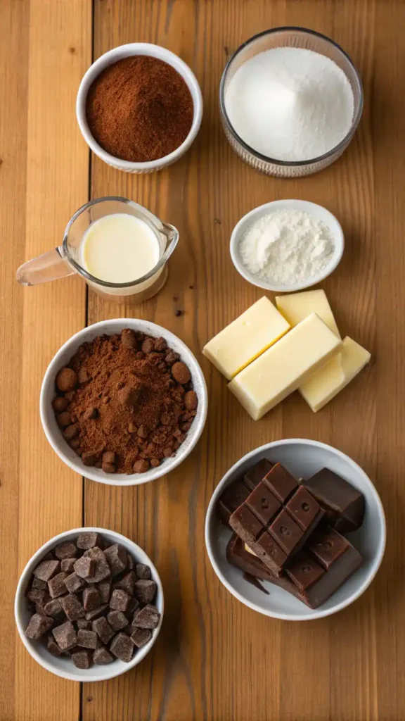 Ingredients for Hershey’s Cocoa Fudge
