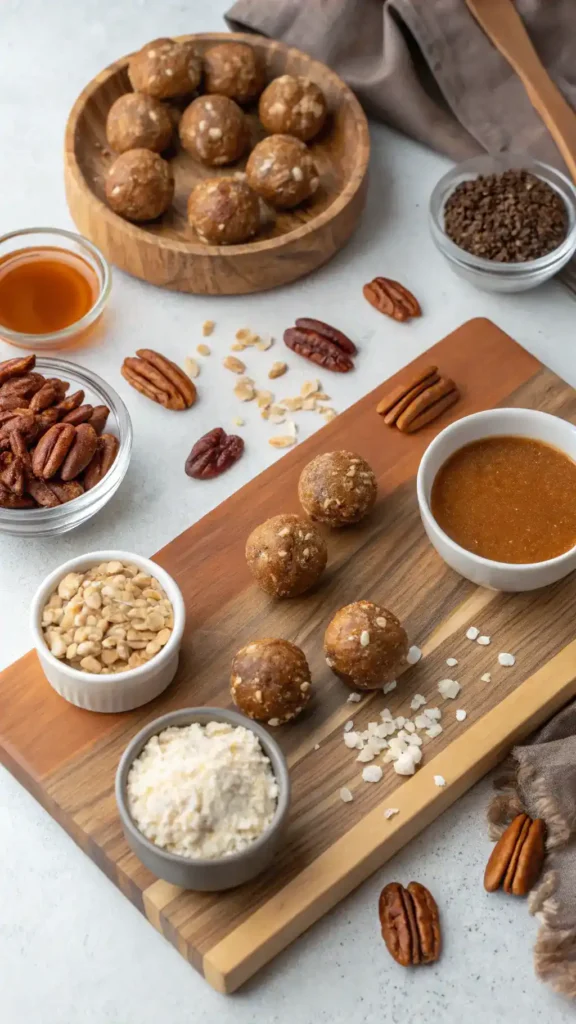 Ingredients for Pecan Pie Balls
