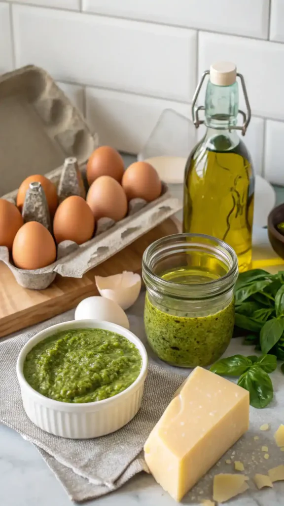 Ingredients for Pesto Eggs Recipe