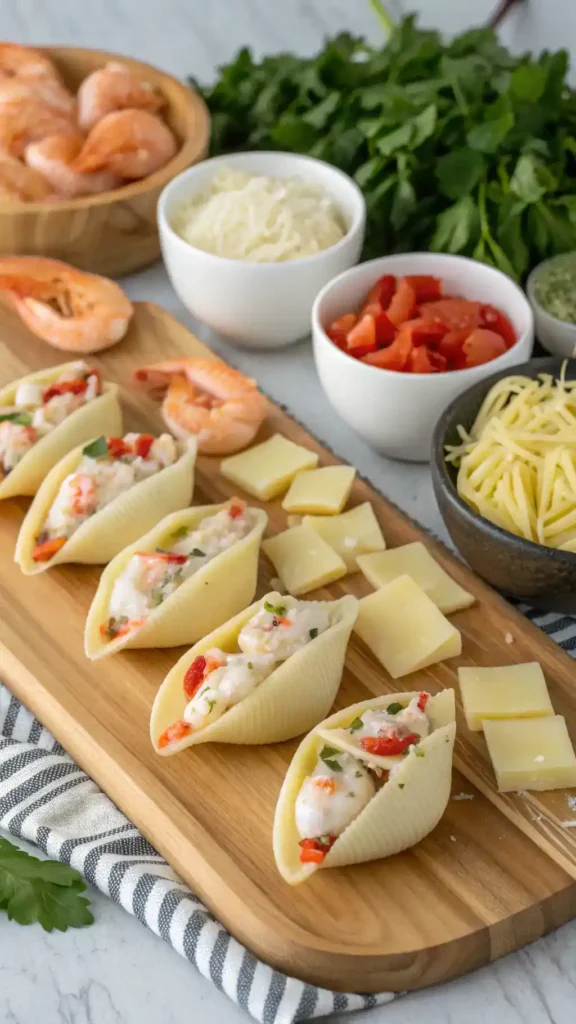 Ingredients for Seafood Stuffed Shells