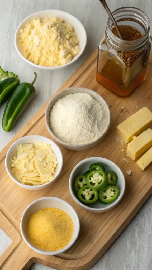 Ingredients for Southern-Style Honey Butter Cornbread Poppers