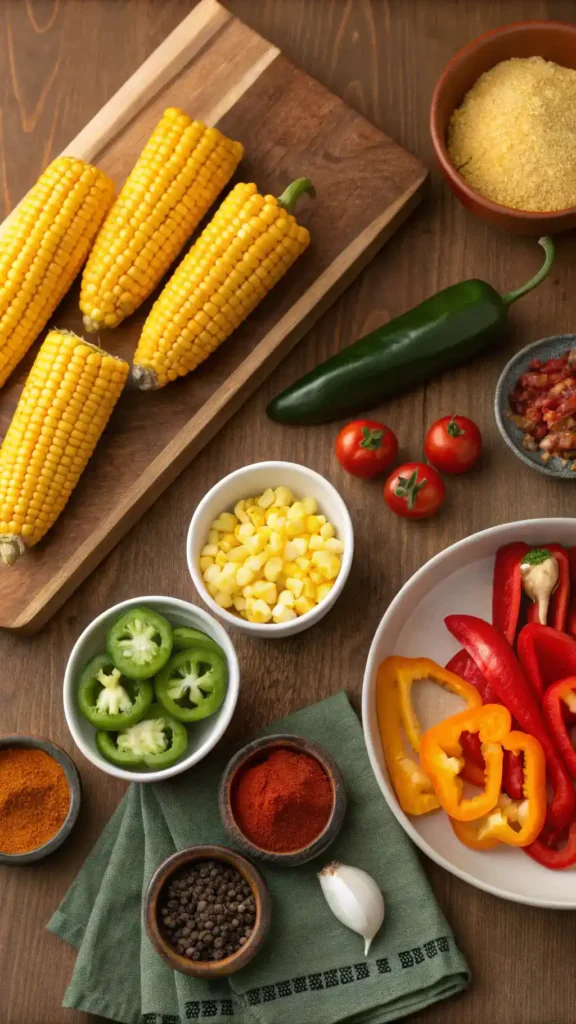 Ingredients for Spicy Mexican Corn Bites