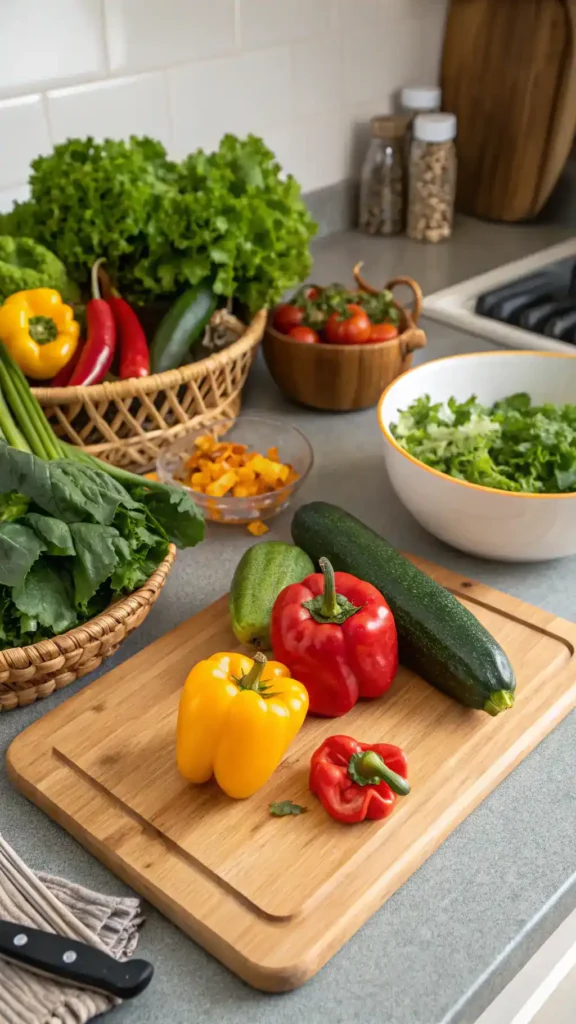 Preparing Fresh Ingredients
