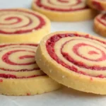 Freshly Baked Raspberry Swirl Shortbread Cookies