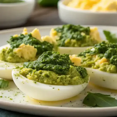 Scrambled Pesto Eggs