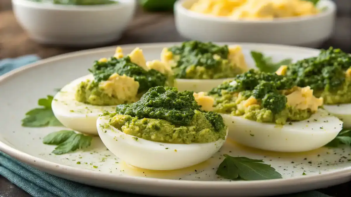 Scrambled Pesto Eggs