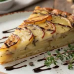 Slice of Crispy Balsamic-Thyme Potato Torte