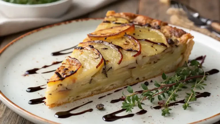 Slice of Crispy Balsamic-Thyme Potato Torte
