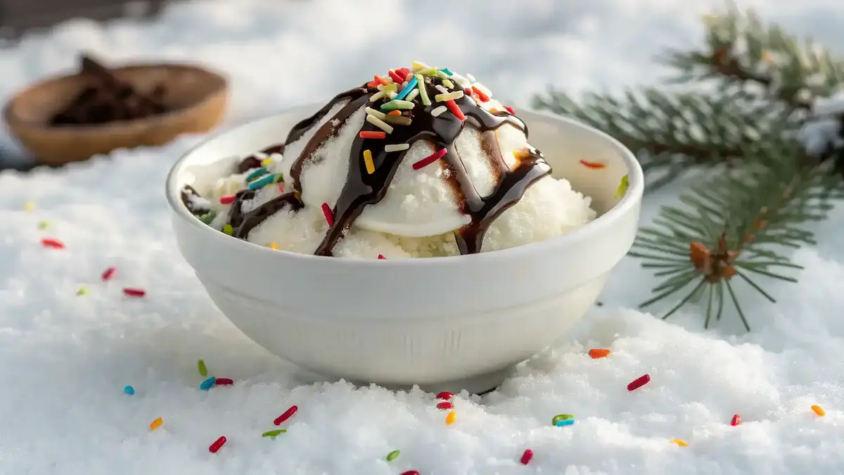 Delicious Snow Cream Dessert