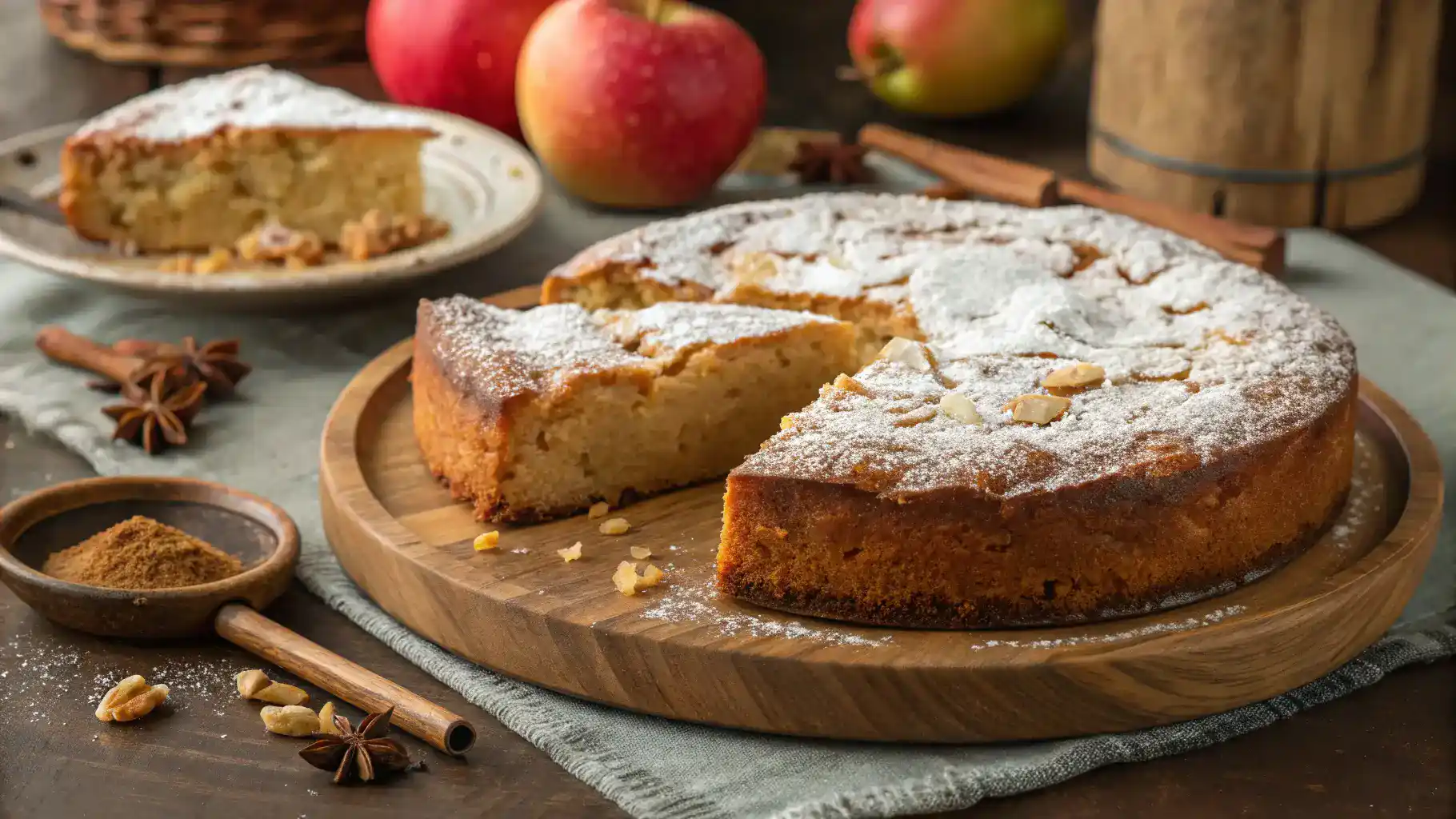 Freshly baked Amish Applesauce Cake
