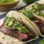 Close-up of Grilled Steak Tacos