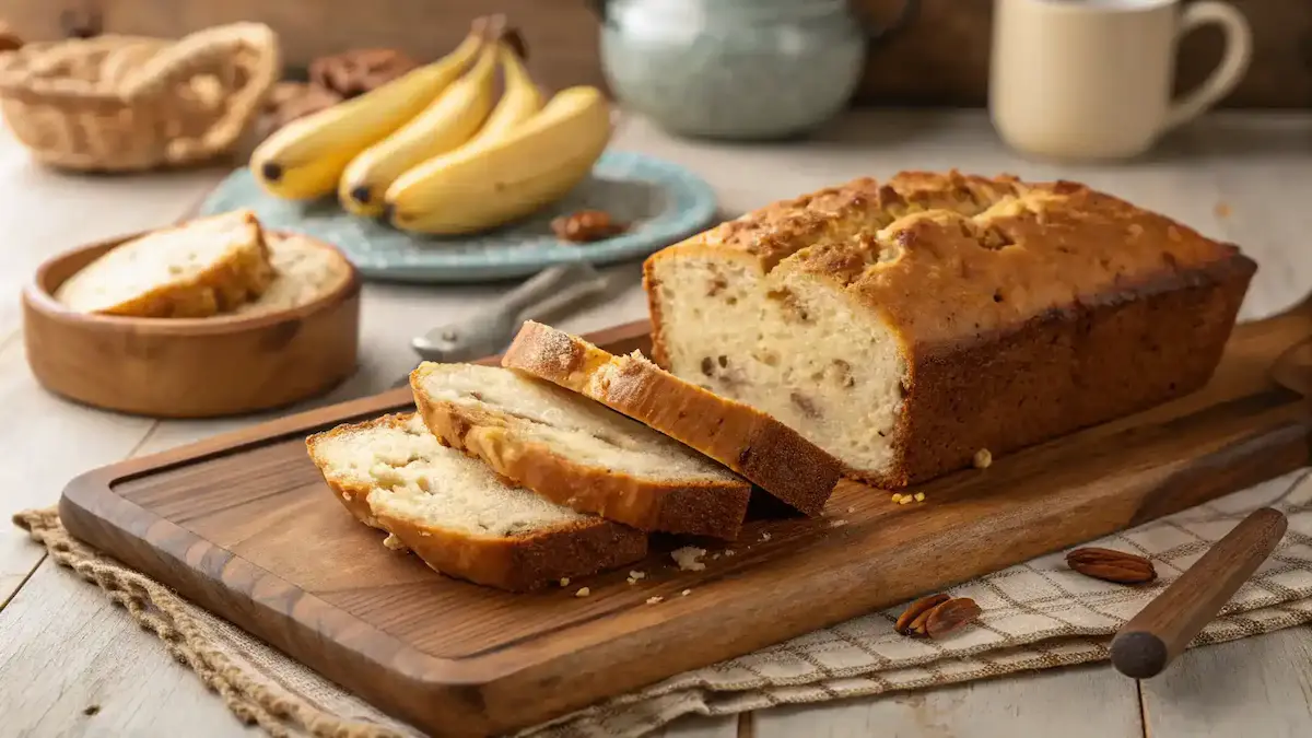 Freshly Baked Cottage Cheese Banana Bread
