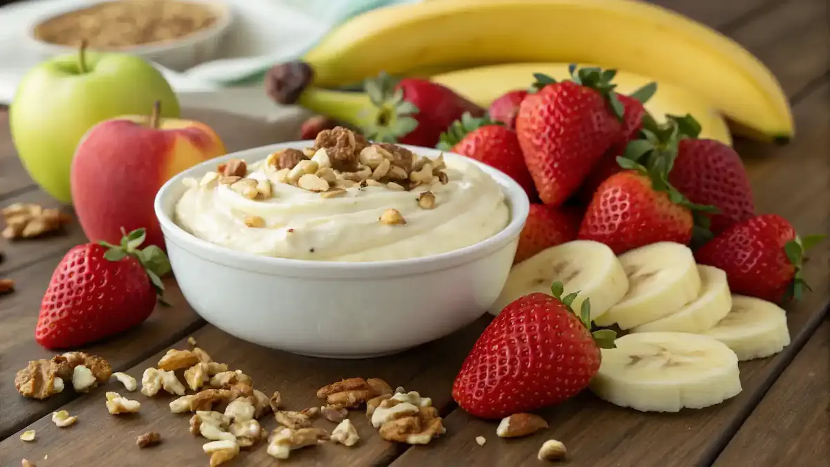 Cream Cheese Fruit Dip with Fresh Fruits