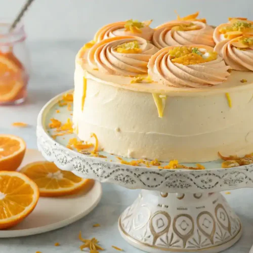 Frosted Orange Creamsicle Cake