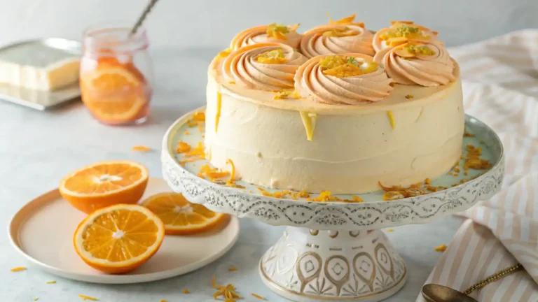 Frosted Orange Creamsicle Cake