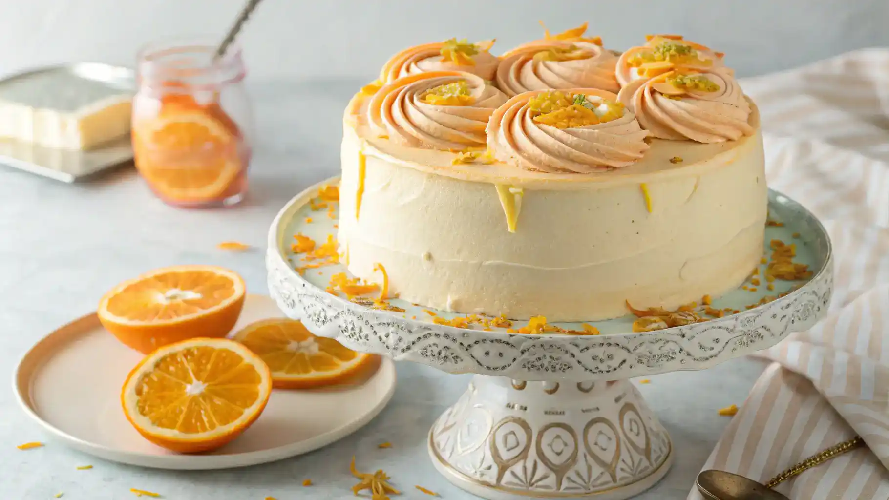 Frosted Orange Creamsicle Cake