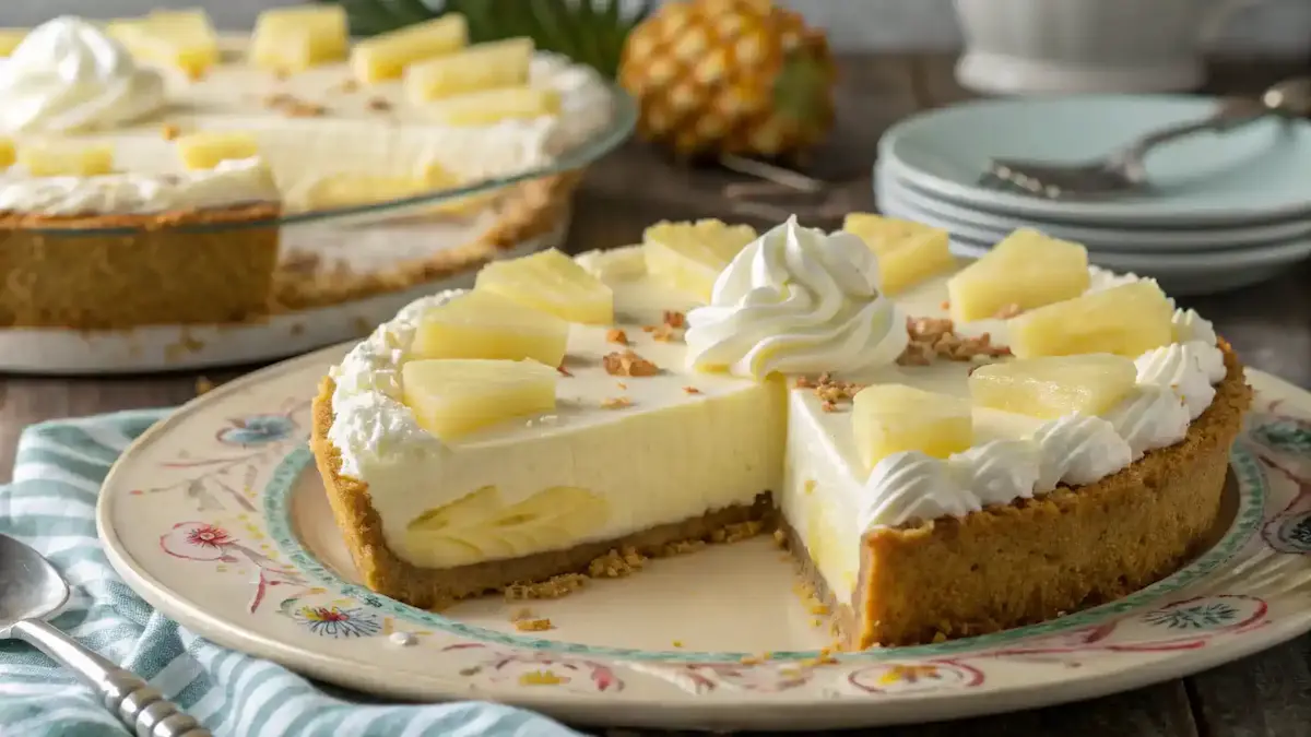 Finished Pineapple Cream Cheese Pie