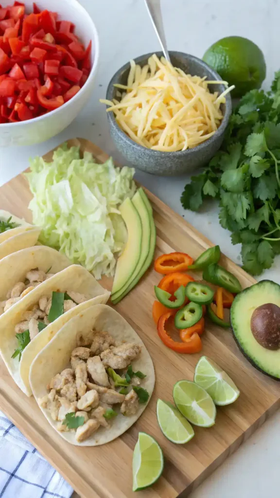 Ingredients for Chicken Wonton Tacos