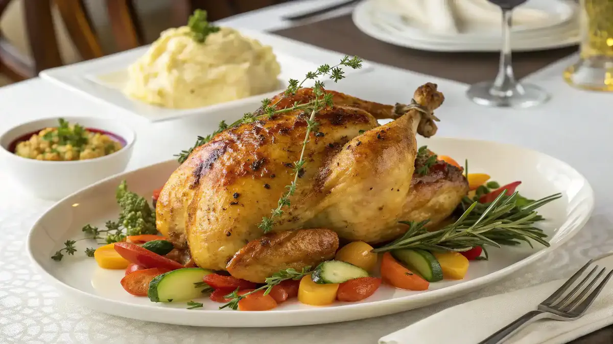 Plated Golden Million Dollar Chicken