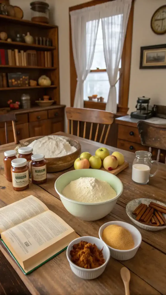 Step-by-step process of making Amish Applesauce Cake