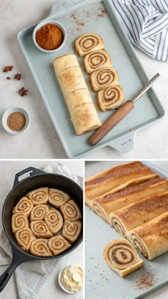 Making Cinnamon Roll French Toast Roll-Ups