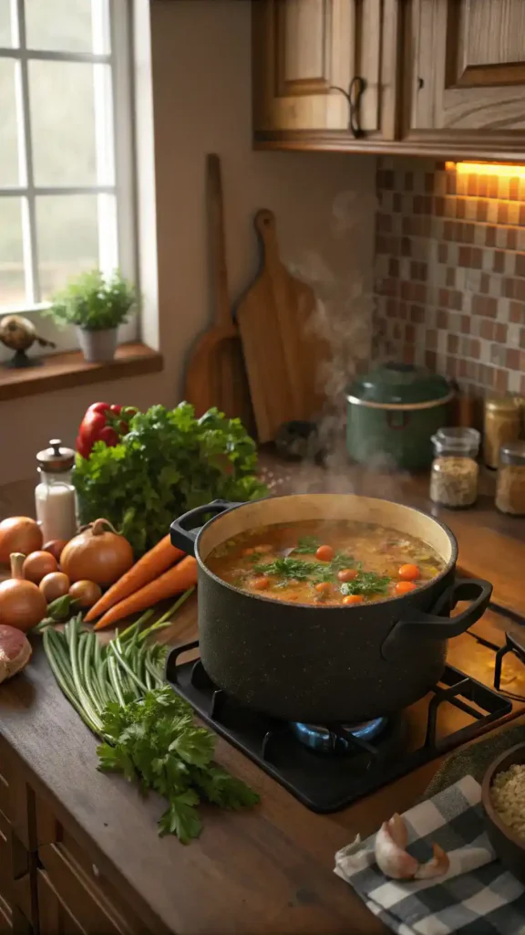 Cooking Souper Rice in a cozy kitchen.