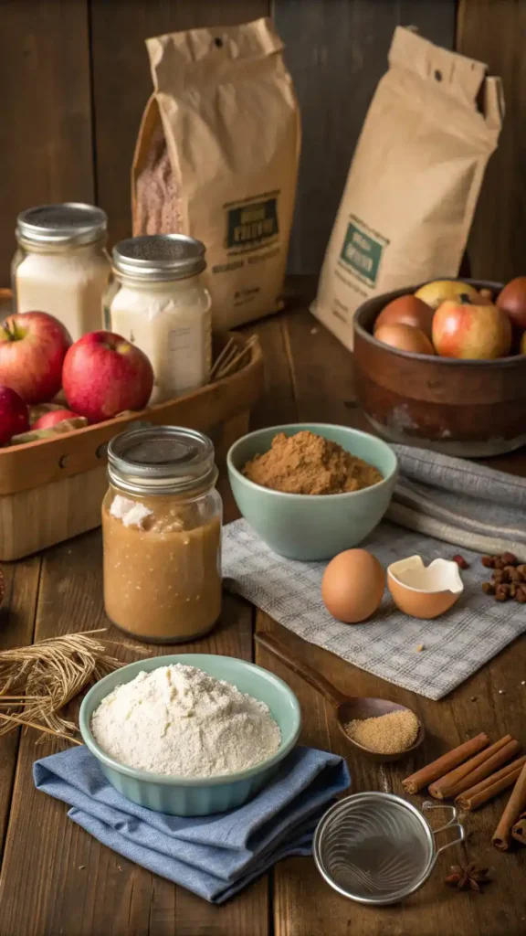 Ingredients for Amish Applesauce Cake