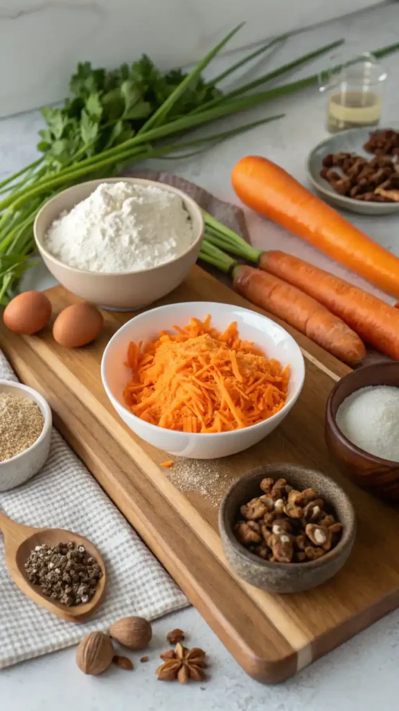 Ingredients for Carrot Cake Cookies