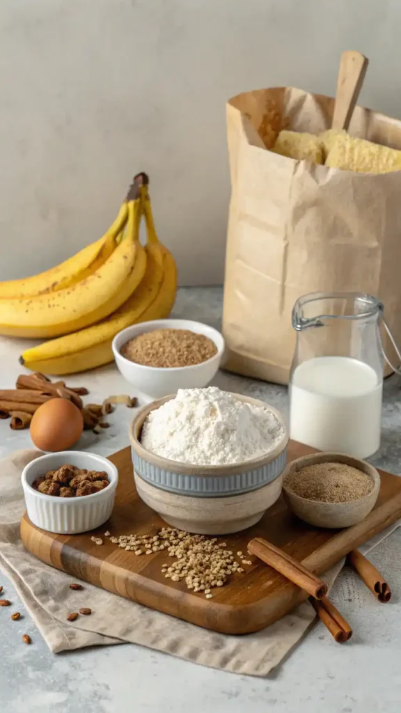 Ingredients for Cottage Cheese Banana Bread