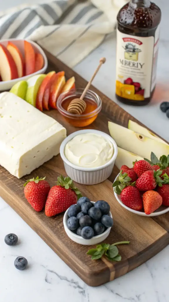 Ingredients for Cream Cheese Fruit Dip