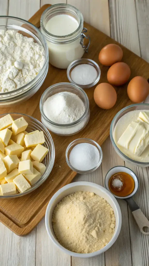 Ingredients for Cream Cheese Sugar Cookies
